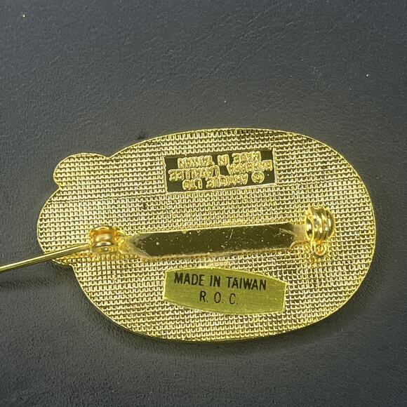 Vintage Barbara Lavallee Brooch Pin Genuine Cloisonne Enamel Cheshire Cat Kitty - Picture 7 of 7